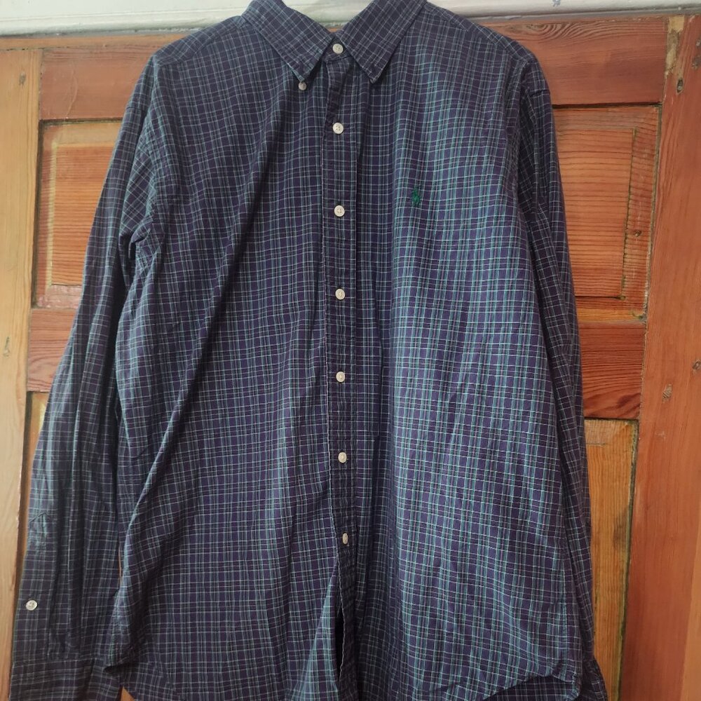 Size L Long sleeve plaid button down shirt  Polo Ralph Lauren